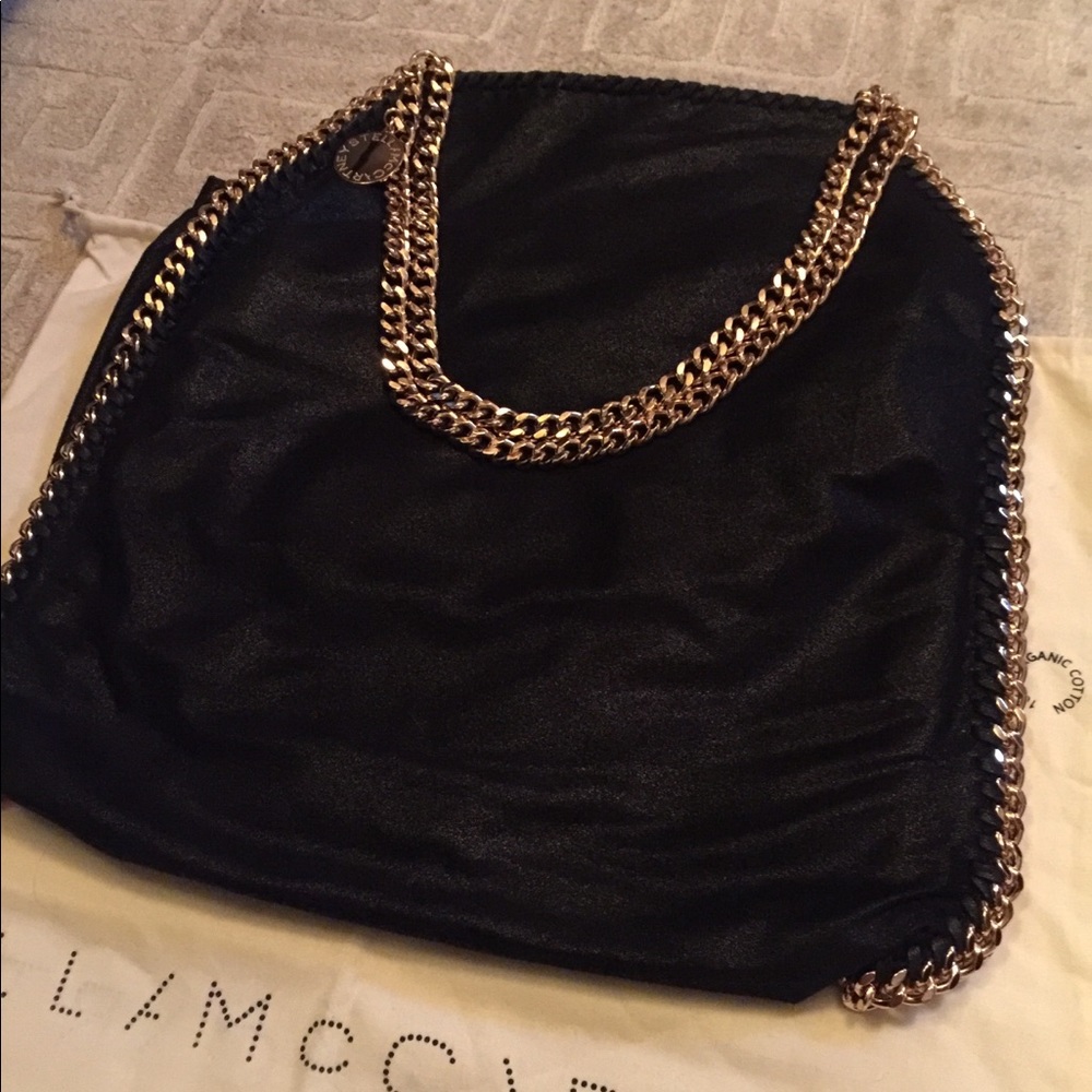 Black and Gold Stella McCartney large tote